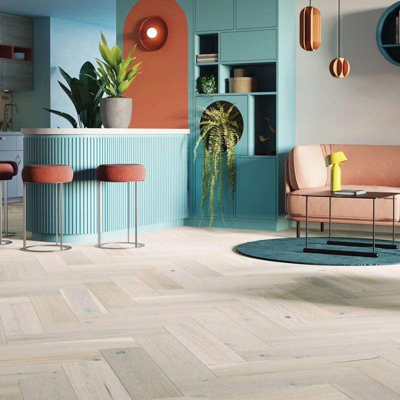 Stejar Cappuccino Herringbone 180 photo1